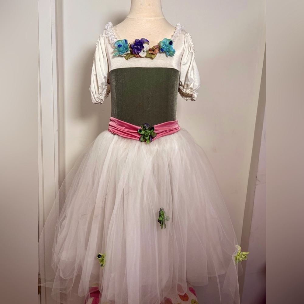 Pink & green ballet tutu dance costume 💖Child size large 🌸💗👗with surprise gift 💝